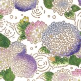 紫陽花柄文庫革　サムネイル